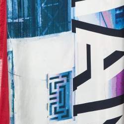 Pre Owned Chanel Multicolor Coco Cuba Print Silk Shawl