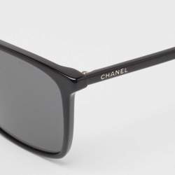 Pre Owned Chanel Black 5447 Square Sunglasses