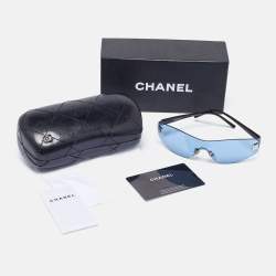 Pre Owned Chanel Blue 4019 Rimless Sunglasses