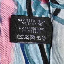 Chanel Multicolor Scribble Print Silk Square Scarf