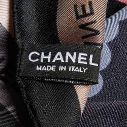 Chanel Pale Pink Bags Print Silk Square Scarf
