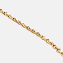 Pre Owned Chanel Vintage Gold Tone CC Medallion Pendant Necklace
