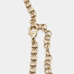 Pre Owned Chanel CC Crystal Two Tone Long Necklace