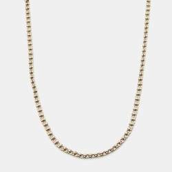 Pre Owned Chanel CC Crystal Two Tone Long Necklace