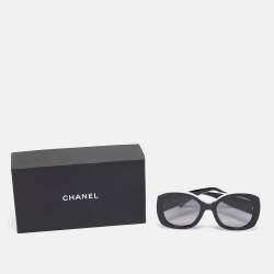 Pre Owned Chanel Black Gradient 9091 Square Sunglasses