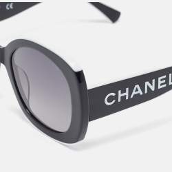 Pre Owned Chanel Black Gradient 9091 Square Sunglasses