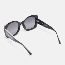 Pre Owned Chanel Black Gradient 9091 Square Sunglasses