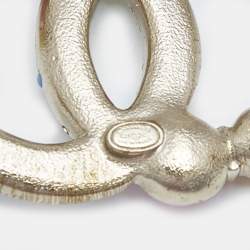 Pre Owned Chanel CC Resin Crystals Gold Tone Brooch
