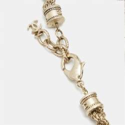 Pre Owned Chanel CC Paris-Dallas Sheriff Star Gold Tone Bolo Necklace