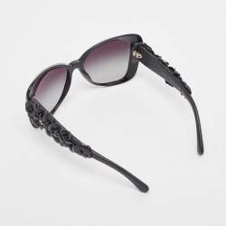 Pre Owned Chanel Black Gradient 5317-G CC Camellia Butterfly Sunglasses 