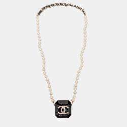 Chanel Black 21A Airpod Case Necklace