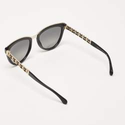 Pre Owned Chanel Black Gradient 5361-Q Chain Polarized Cat Eye Sunglasses