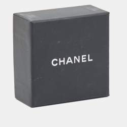 Pre Owned Chanel CC Crystals Enamel Gold Tone Earrings 