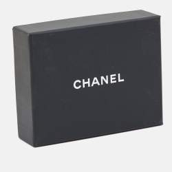 Pre Owned Chanel  CC Heart Crystals Faux Pearl Gold Tone Drop Earrings