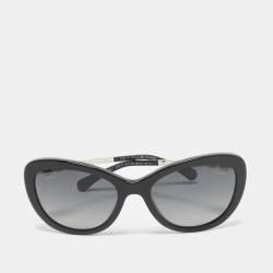 مملوكة مسبقًا Chanel Black Gradient 5340-H Pearl Cat Eye Sunglasses