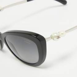 مملوكة مسبقًا Chanel Black Gradient 5340-H Pearl Cat Eye Sunglasses