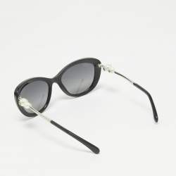 مملوكة مسبقًا Chanel Black Gradient 5340-H Pearl Cat Eye Sunglasses