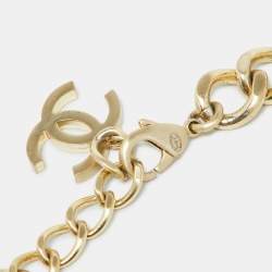 Chanel  CC Padlock Two Tone Necklace