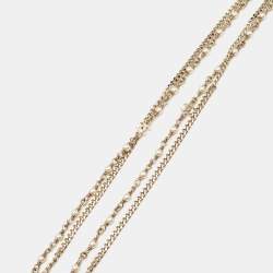 Chanel CC Crystal Faux Pearl Gold Tone Eyewear Chain