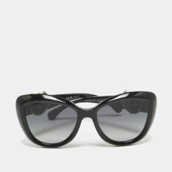 Pre Owned Chanel Black Gradient 5517 CC Heart Butterfly Sunglasses