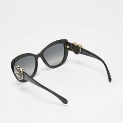 Pre Owned Chanel Black Gradient 5517 CC Heart Butterfly Sunglasses