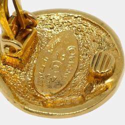 Chanel Gold Lion Button Clip-On Earrings 23