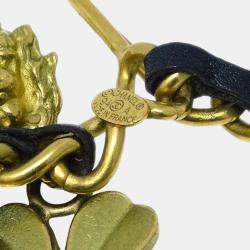 Chanel Gold Black Artificial Pearl CC Icon Chain Belt 94A