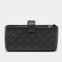 Chanel Red Quilted Leather CC Phone Holder Pouch