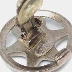 Chanel Silver Button Clip-On 97A Earrings