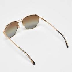 Chanel Gold Tone/Brown Grey Gradient 4188 Aviator Sunglasses