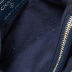Chanel Blue Quilted Patent Leather CC Phone Holder Pouch