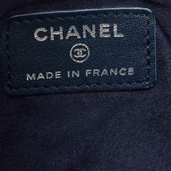 Chanel Blue Quilted Patent Leather CC Phone Holder Pouch