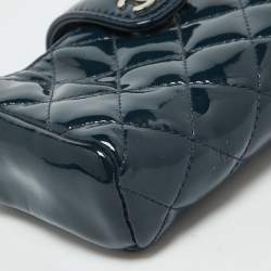 Chanel Blue Quilted Patent Leather CC Phone Holder Pouch