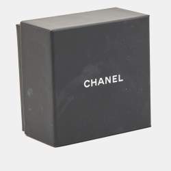 Pre Owned Chanel CC Heart Crystals Enamel Gold Tone Cuff Bracelet