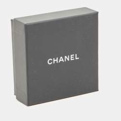 Pre Owned Chanel CC Faux Pearl Crystal Floral Gold Tone Brooch