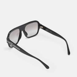 Chanel Black Gradient CC Crystals Square Sunglasses