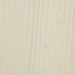 Pre Owned Chanel White Cashmere Knit Fringed Hood Scarf 