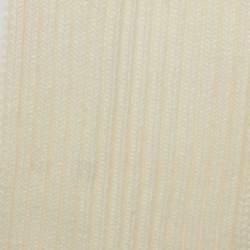 Pre Owned Chanel White Cashmere Knit Fringed Hood Scarf 