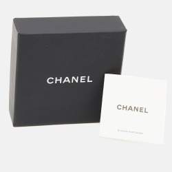 Pre Owned Chanel CC I Love You Faux Pearl Resin Gold Tone Brooch