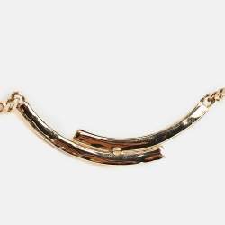 Pre Owned Chanel CC Crystals Gold Tone Choker Necklace
