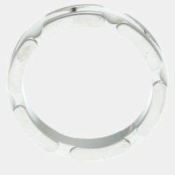 Chanel Silver Ceramic 18k White Gold Ultra Collection Ring Small Size