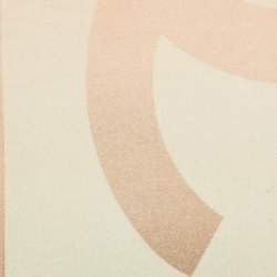 Pre Owned Chanel Beige/Pink Ombre CC Lurex Cashmere Fringed Muffler