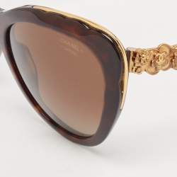 Chanel Tortoise Brown Gradient 5354 Bijou Polarizes Cat Eye Sunglasses