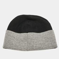 Pre Owned Chanel Black/Grey CC Cashmere Beanie