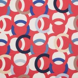 Chanel Pink/Multicolor CC Interlock Monogram Print Silk Scarf 