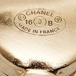 Pre Owned Chanel CC Gold Tone Key Chain