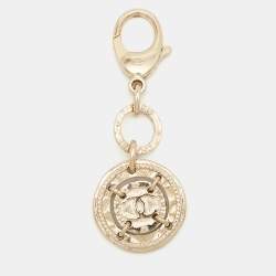 Pre Owned Chanel CC Gold Tone Key Chain