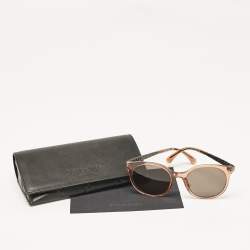 Chanel Bronze/Black 5440 Logo Metal Cat Eye Sunglasses