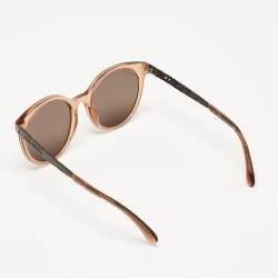 Chanel Bronze/Black 5440 Logo Metal Cat Eye Sunglasses