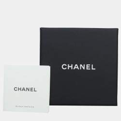 Chanel Cc Pearl Hoop Earrings